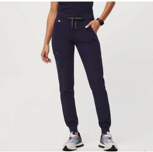 Figs Scrub Pants Zamora Joggers Navy Blue 3478 Size LP